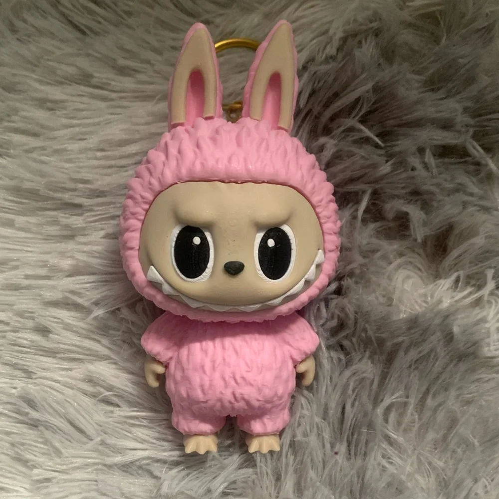Pink-3D printed Labubu keychain! - Picture 1 of 3